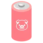 Batterie + Schweinegesicht