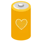 Batterie + gelbes Herz