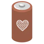 Batterie + braunes Herz