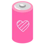 Batterie + pinkes Herz