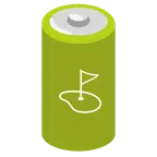 Batterie + Golffahne