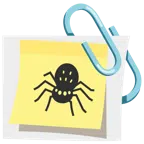 verhakte Büroklammern + Spinne