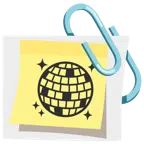 verhakte Büroklammern + Discokugel