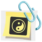 verhakte Büroklammern + Yin und Yang