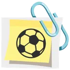 verhakte Büroklammern + Fußball