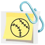 verhakte Büroklammern + Baseball