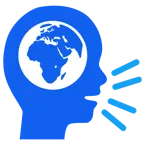 persona che parla + Europa e Africa