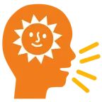 persona che parla + faccina sole
