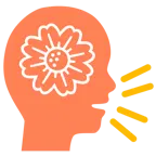 persona che parla + fiore