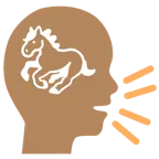 persona che parla + cavallo