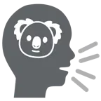 persona che parla + koala