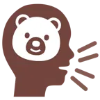 persona che parla + orso