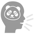 persona che parla + panda