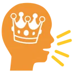 persona che parla + corona
