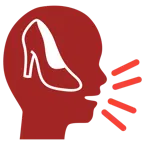 persona che parla + scarpa con il tacco