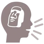persona che parla + Moai