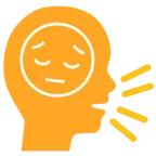 persona che parla + faccina pensierosa