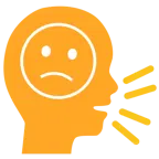 persona che parla + faccina leggermente imbronciata