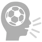 persona che parla + pallone da calcio