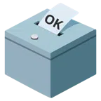 urna elettorale con scheda + pulsante OK