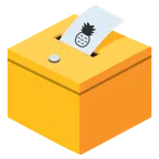 urna elettorale con scheda + ananas
