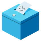 urna elettorale con scheda + uccello