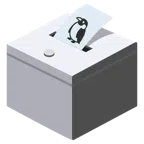 urna elettorale con scheda + pinguino