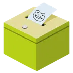 urna elettorale con scheda + rana
