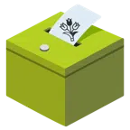 urna elettorale con scheda + mazzo di fiori