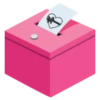 urna elettorale con scheda + cuore con fiocco