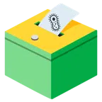 urna elettorale con scheda + microbo