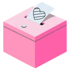 urna elettorale con scheda + cuore rosa
