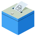 urna elettorale con scheda + persone che si abbracciano