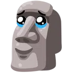 moai + twarz powstrzymująca łzy