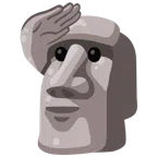 Statue + salutierendes Gesicht