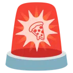 polis lambası + pizza dilimi