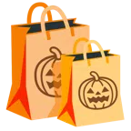 torby na zakupy + dynia na halloween
