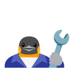 martello e chiave inglese + pinguino