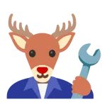 martello e chiave inglese + cervo