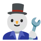 Hammer und Schraubenschlüssel + Schneemann ohne Schneeflocken