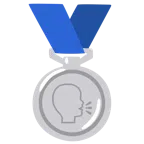 Silbermedaille + sprechender Kopf