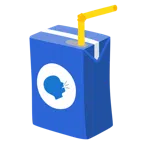 เครื่องดื่มแบบกล่อง + เงาคนกำลังพูด