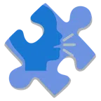 Puzzleteil + sprechender Kopf