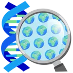 DNA + Globus mit Europa und Afrika