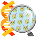 dna + faccina che festeggia