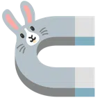 자석 + 토끼 얼굴