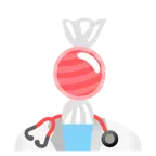 stetoscopio + caramella