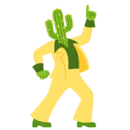 Discokugel + Kaktus