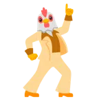 Discokugel + Huhn