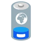 schwache Batterie + Globus mit Europa und Afrika